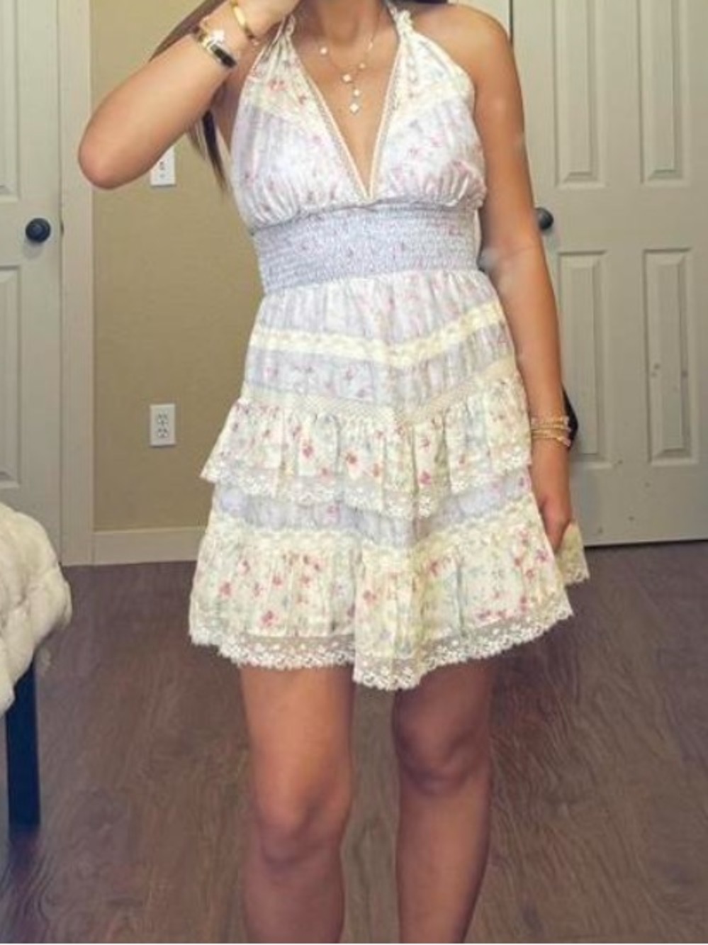 Floral Halter Mini Dress Loveshackfancy